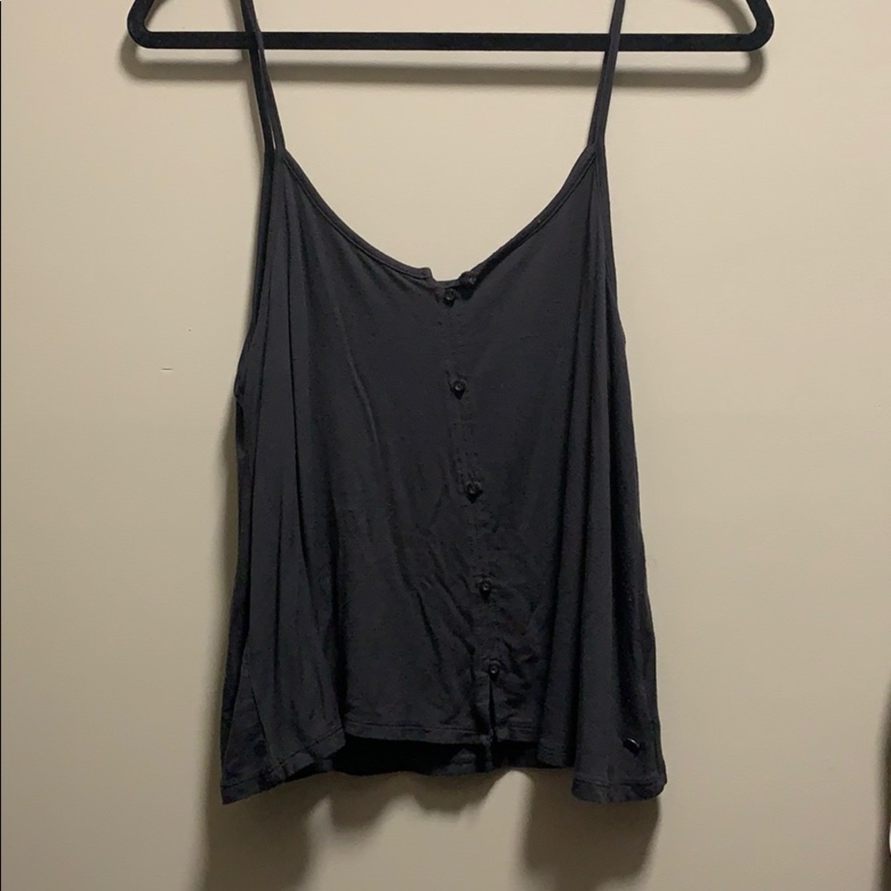 American Eagle Outfitters Grey Button Down Tank